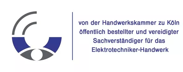 von der Handwerkskammer zu Köln öffentlich bestellter und vereidigter Sachverständiger für das Elektrotechniker-Handwerk